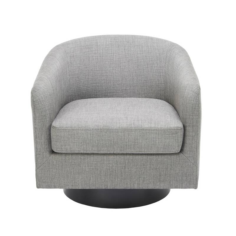 Round Barrel Armchair 360-Degree Swivel Accent Chairs