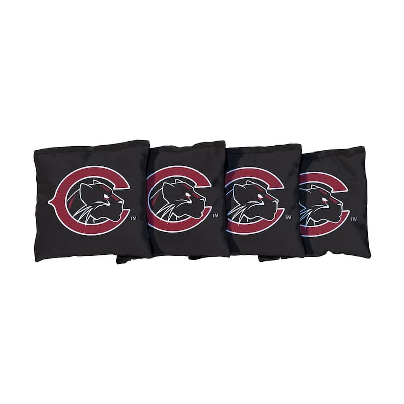 Chapman Panthers Black Cornhole Bags - Corn Filled