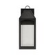preview thumbnail 3 of 4, Burton Outdoor 1-light Black Medium LED Wall Lantern w/ Clear Glass