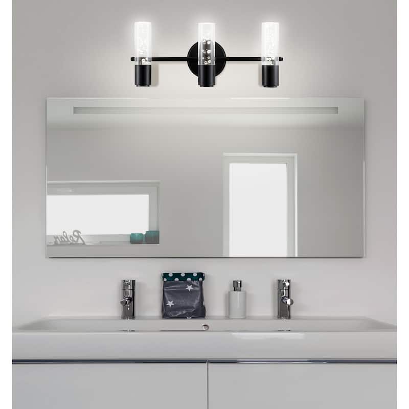 Alain Minimalist Modern Bubble Acrylic/Iron Integrated LED Vanity Light, by JONATHAN Y