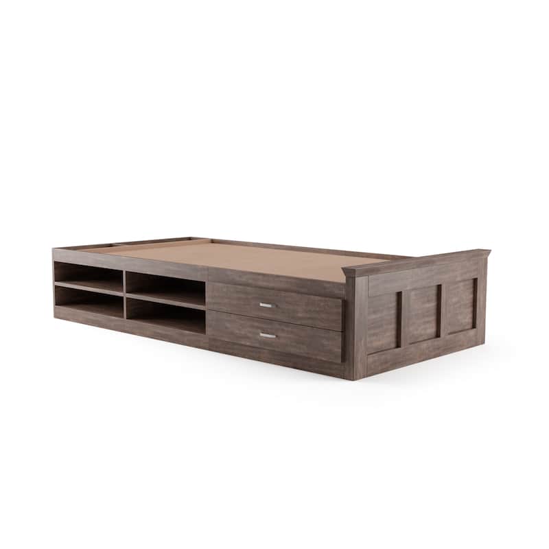 DH BASIC Transitional 2-Drawer Storage Bed by Denhour