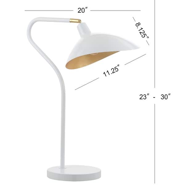 SAFAVIEH Lighting 30-inch Giselle Adjustable Task Table Lamp - 20"x10.16"x23-30"