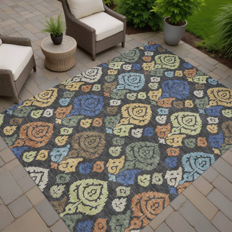 Machine Washable Indoor/ Outdoor Casual Zona Chantille Rug