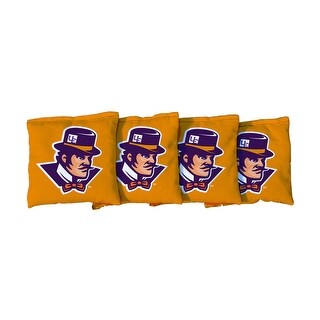 University Of Evansville Purple Aces Orange Cornhole Bags