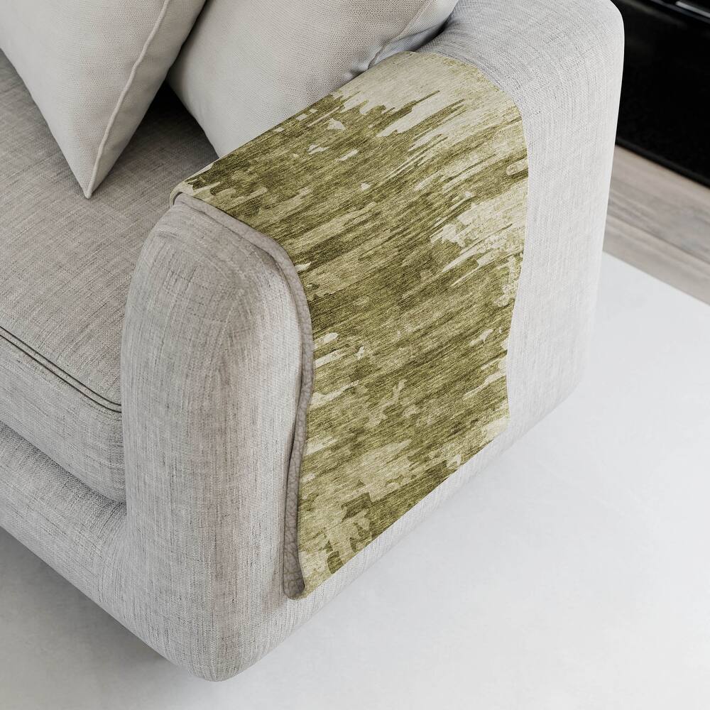 Premium Machine Washable Abstract Contemporary Sherpa Throw Blanket