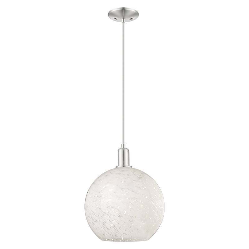 Innovations Lighting Endless Possibilities Arcadia - White Mouchette - 1 Light 12" Cord Hung Mini Pendant