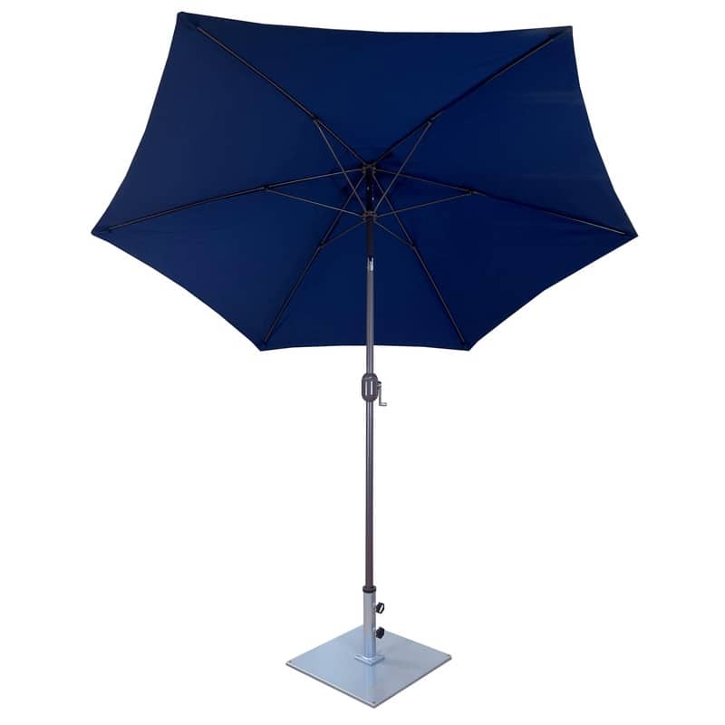Tropishade 9 ft. Aluminum Bronze Patio Umbrella, Navy Blue cover