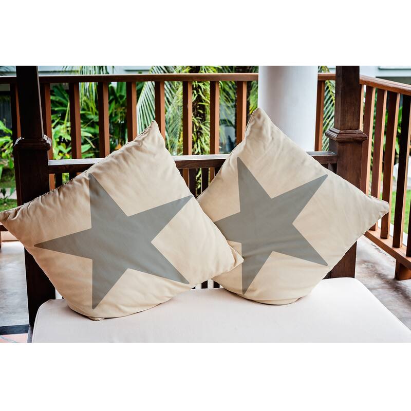 Big Star Nautical Indoor/Outdoor Throw Pillow