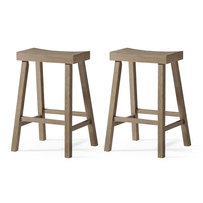 Maven Lane 27" Vincent Counter Height Kitchen Stool - N/A - Set of 2 - Antiqued Grey