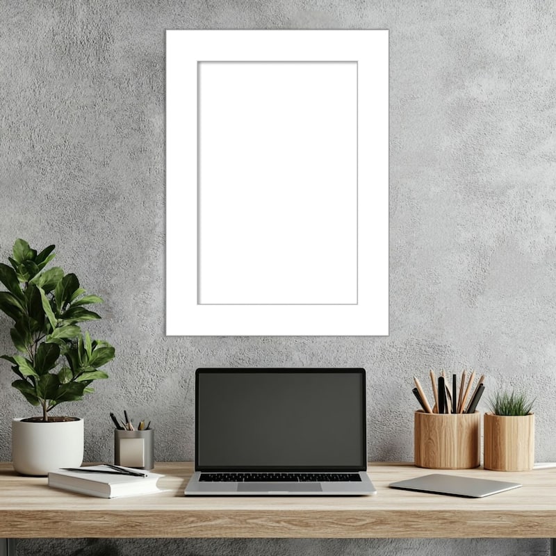 Amanti Art Wedge White Framed Dry Erase Magnetic Board