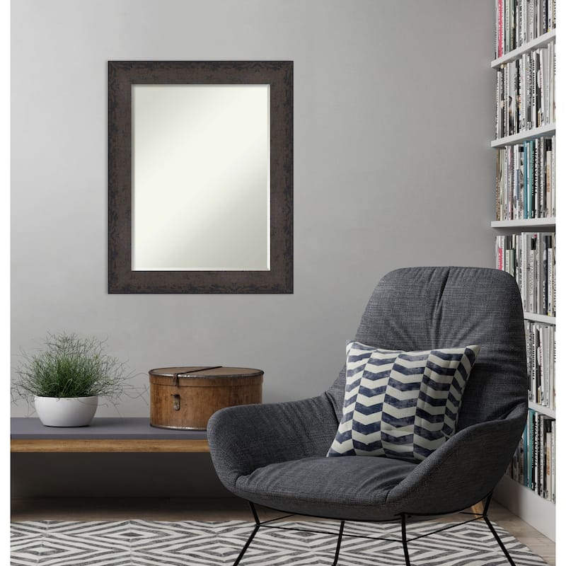 Dappled Half-Inch-Bevel Wood Framed Wall Mirror - Glass Size 18x24