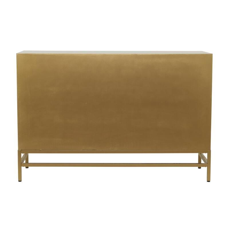 Wooden 3 Drawer Chest with Mirrored Front - Gold or Black - Roche River Decor
