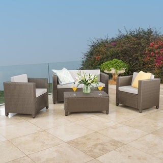 Christopher Knight Home Puerta Outdoor 4-piece Sofa Set