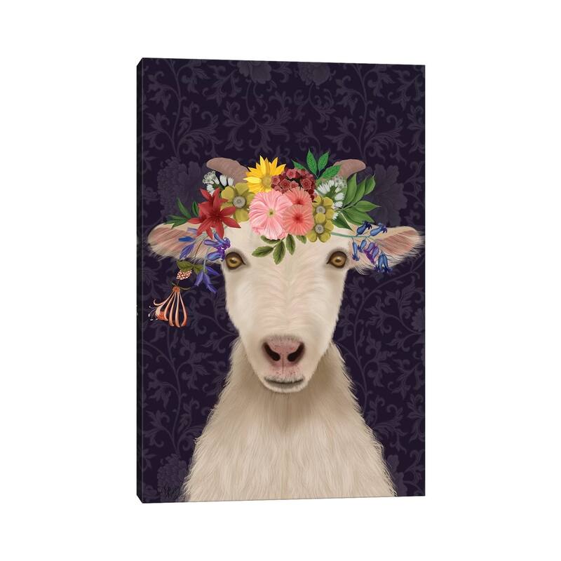 iCanvas "Goat Bohemian 1" by Fab Funky Canvas Print