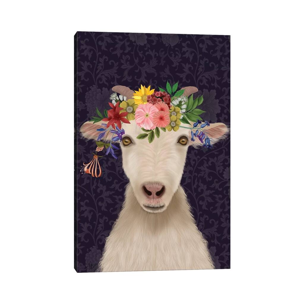 iCanvas "Goat Bohemian 1" by Fab Funky Canvas Print