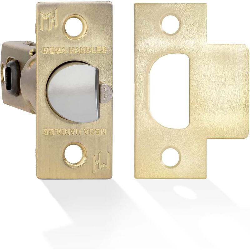Mega Handles 2-Way Adjustable Door Latch | Universal Half Moon Spindles | For Hidden & Interior Door Lock Systems