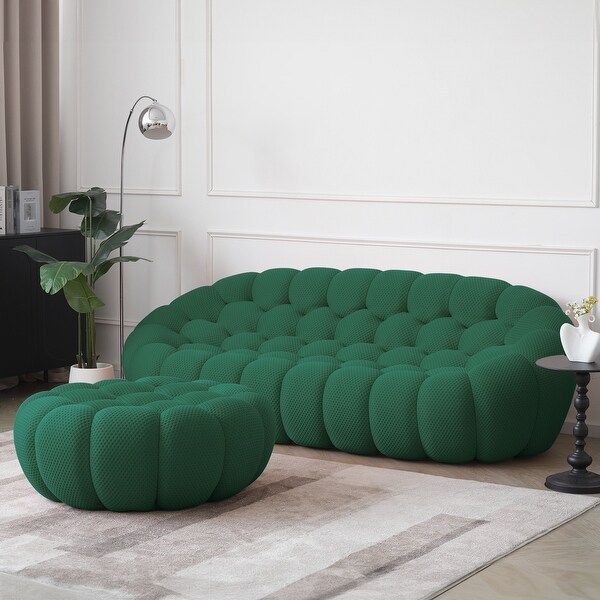 98 inch Oversized Football Shape Lazy Sofa, Bean Bag Sofa Couch