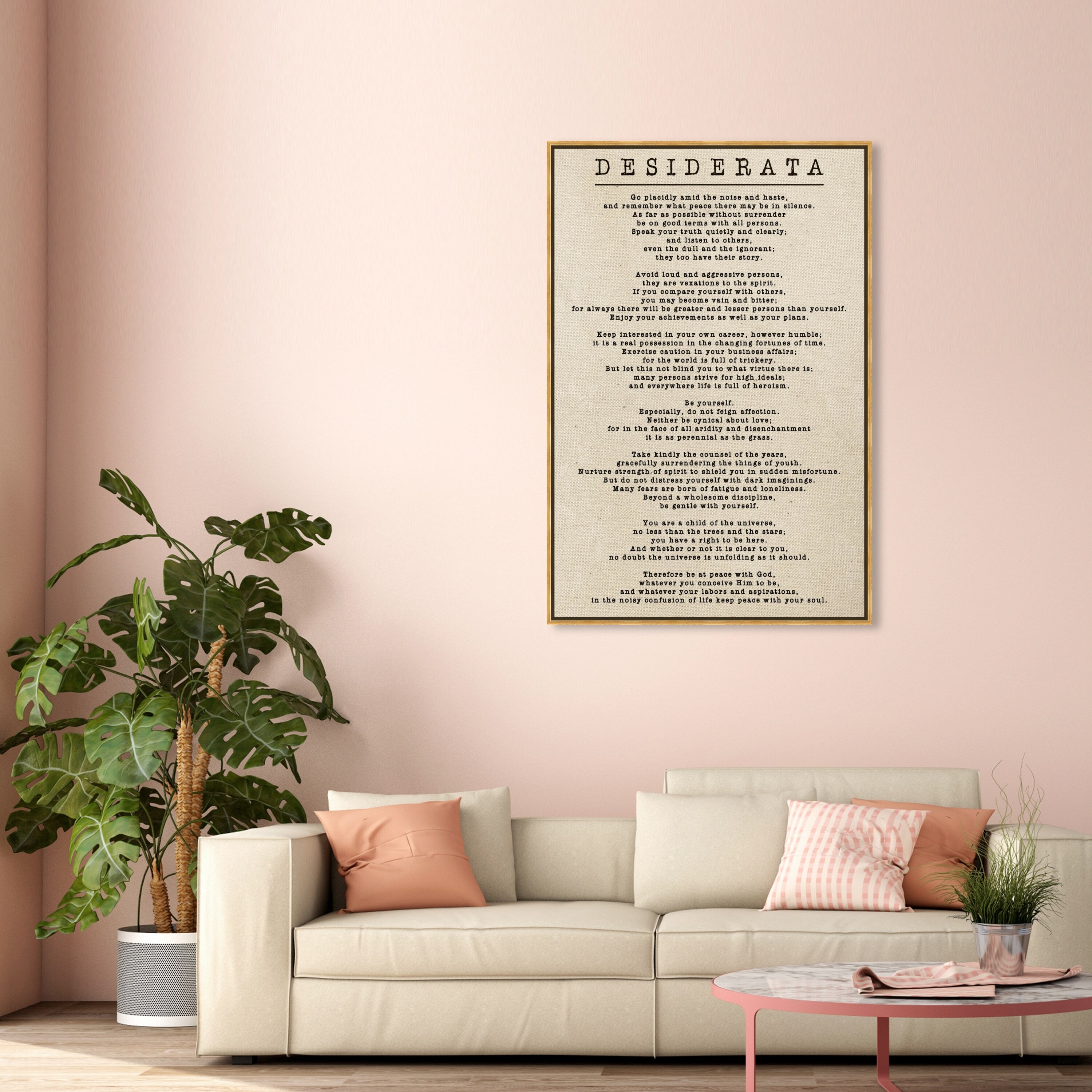 Oliver Gal 'Desiderata Parchment' Typography and Quotes Wall Art