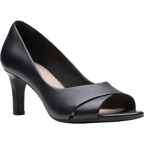 clarks open toe pumps