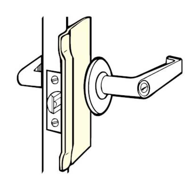 DON-JO Keyed Entry Lever Latch for Escutcheons to 3 3/4" - Silver Coated
