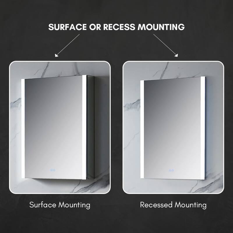 Blossom LED Lighted Medicine Cabinet with Mirror