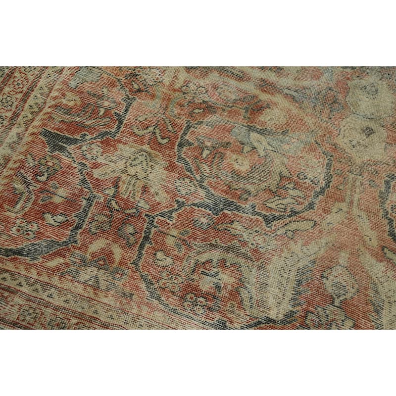 Hand Knotted Oriental 100% Wool Carpet Traditional All-Over Oranges & Rust Sultanabad Area Rug - 11' 9'' X 8' 10''
