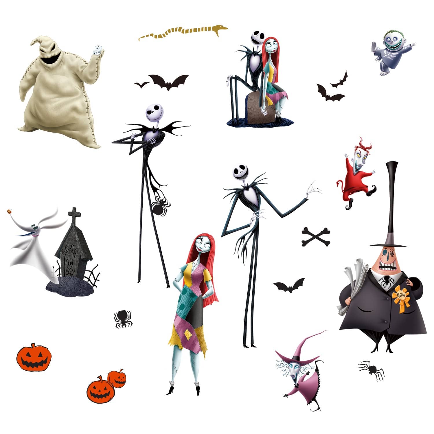 The Nightmare Before Christmas Wall Decals by RoomMates On Sale Bed
