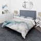 preview thumbnail 1 of 5, Designart "White Grey Line Art Abstract Calligraphy" White Modern - Bedding Set With Shams