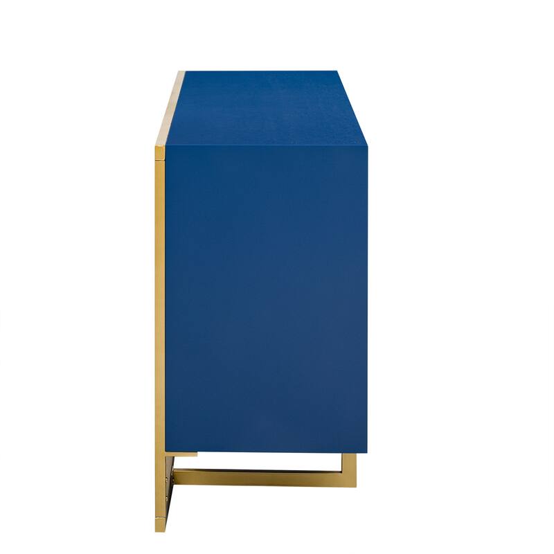 Sideboard Cabinet with 4 Doors, Kitchen Buffet Cabinet with Metal Legs, Storage Cabinet with Adjustable Shelves