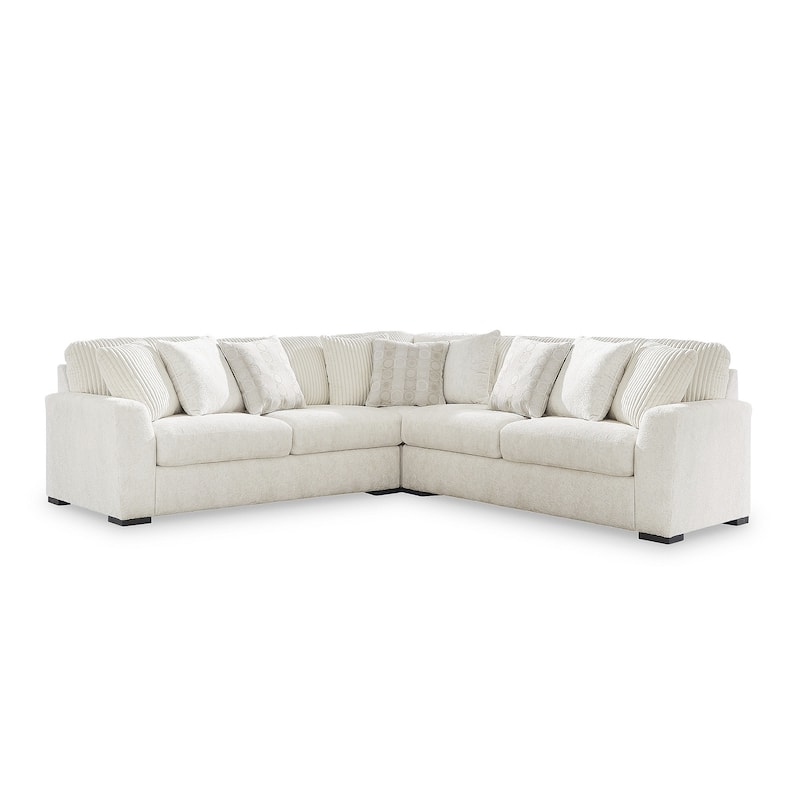 Signature Design by Ashley Chessington White 3-Piece Sectional - 121" W x 121" D x 40" H