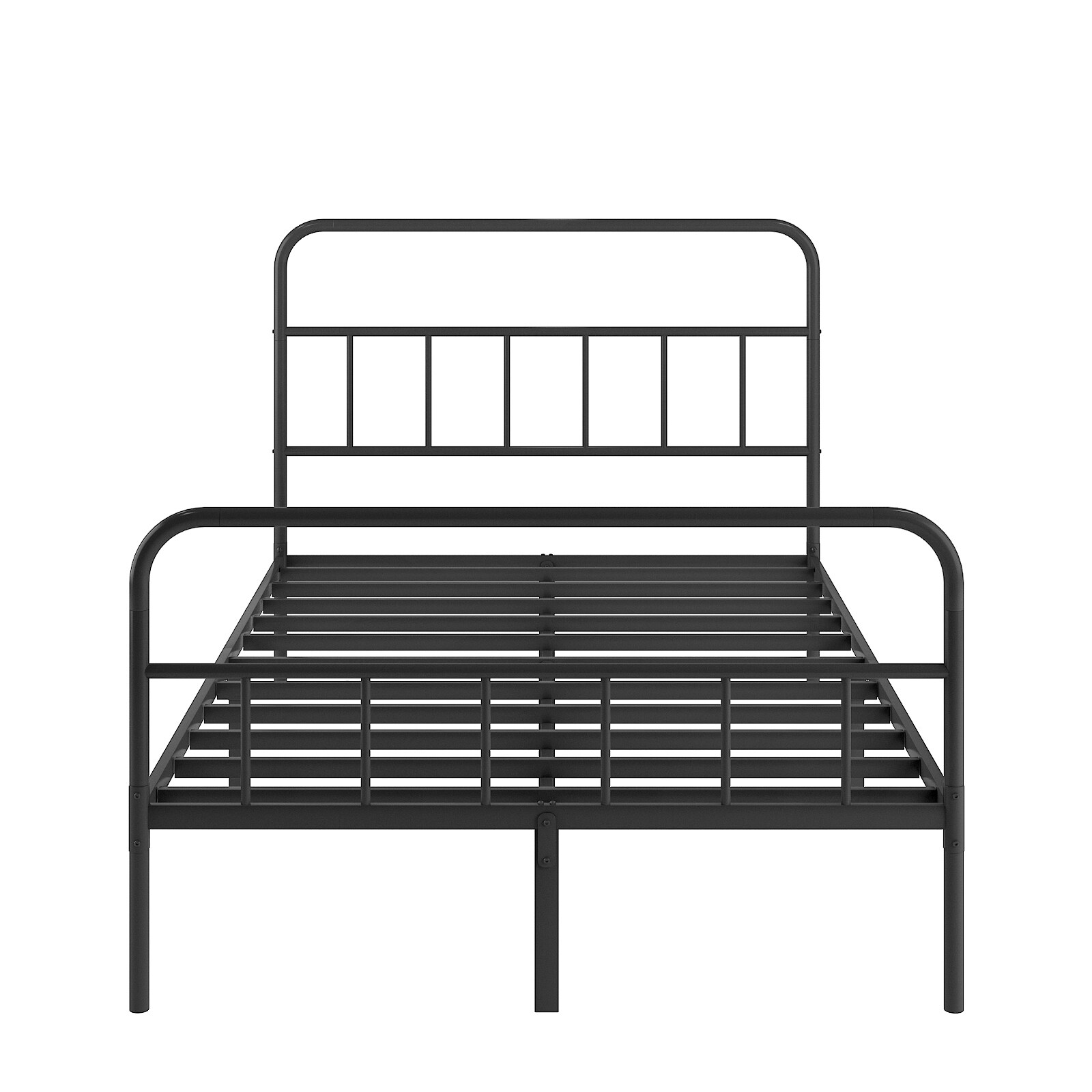 thumbnail image 2 of JHK Heavy Duty Metal Bed Frame – Full, Queen, King, Twin – Black Steel Slat Support – 24lb 2 of 5