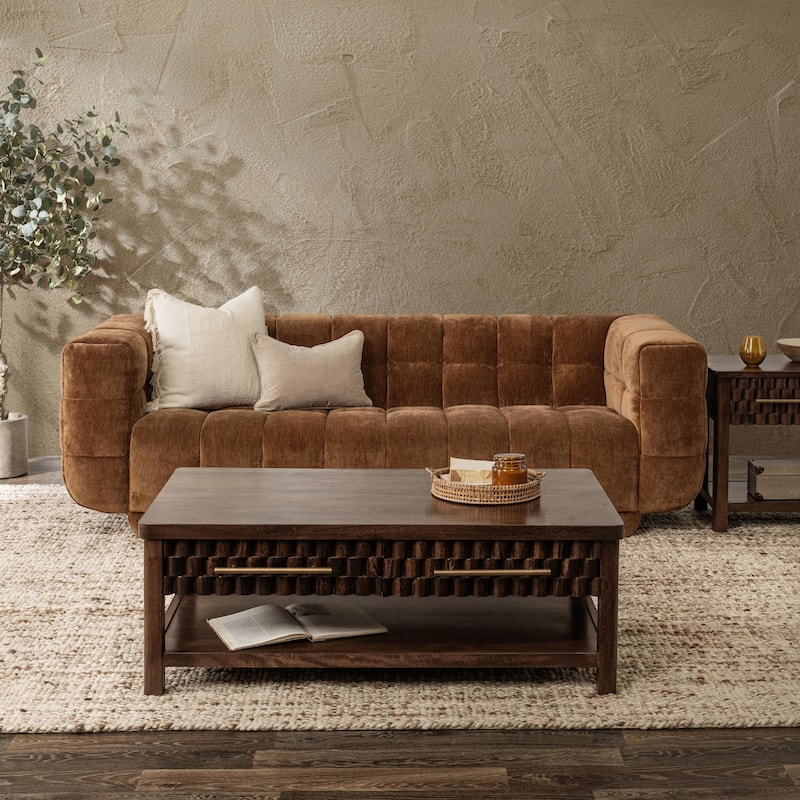 Classic Home Thea Upholstered Fabric Sofa - Bronze