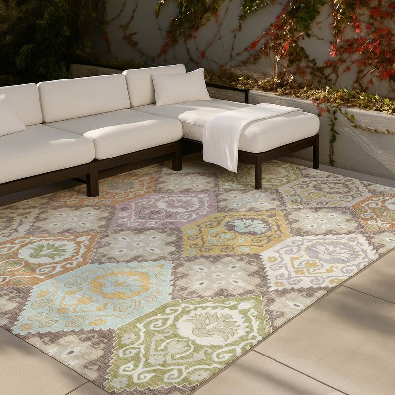 Machine Washable Indoor/ Outdoor Global Bayfield Chantille Rug
