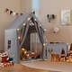 preview thumbnail 24 of 28, Gymax Kids Play Tent w/Playpen Yard Door Curtains Windows Star Lights