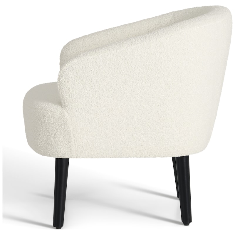 Bayville Sherpa Polyester Upholstered Faux Shearling Barrel Chair - (Set of 2)