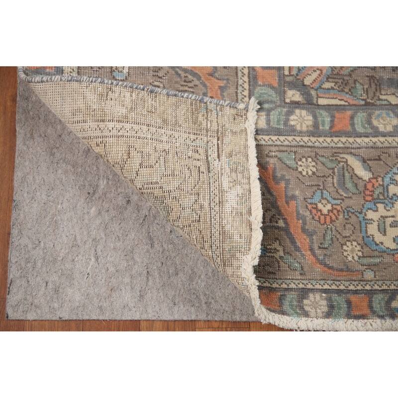 Hand Knotted Oriental 100% Wool Carpet Traditional Medallion Peach Tabriz Area Rug - 12' 8'' X 9' 8''