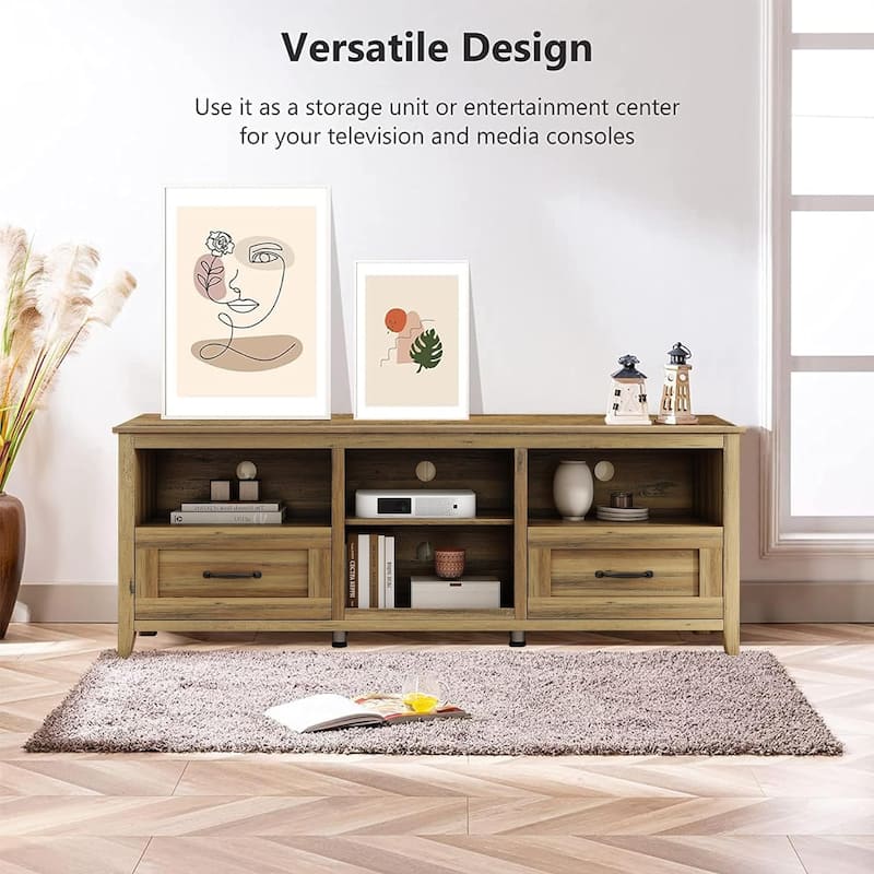WESOME 70in TV Stand Home Cabinet with Drawers/Shelves/Doors for Living Room Bedroom - 70inch