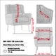 preview thumbnail 7 of 44, Linen Fabric Lounge Wingback Chairs Modern Accent Chair
