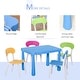 preview thumbnail 7 of 9, Qaba Kids Table and Chair Set 5 Piece Toddler Furniture Cartoon Pattern, Multicolor - 30" x 21.5" x 19.5"