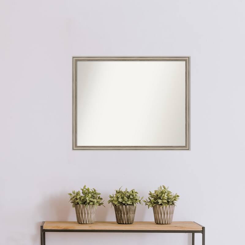 Salon Scoop Non-Beveled Wood Framed Wall Mirror