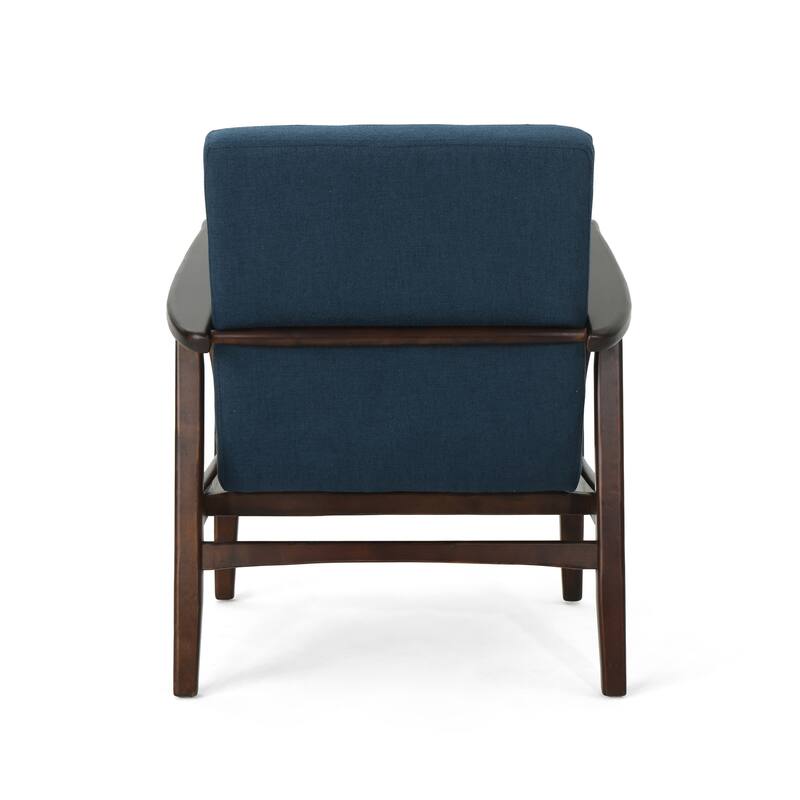 Mid-century Modern Club Chair, Arm Chair For Living Room Or Bedroom, Wood Frame