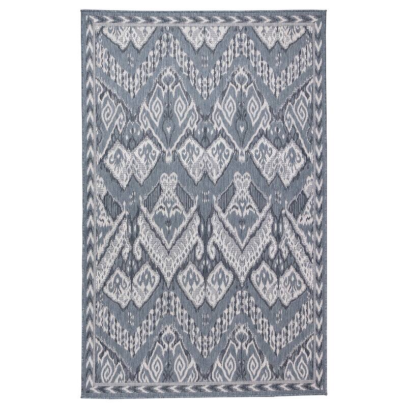 Liora Manne Malibu Ikat Indoor/Outdoor Rug - 3'3" x 4'11" - Navy