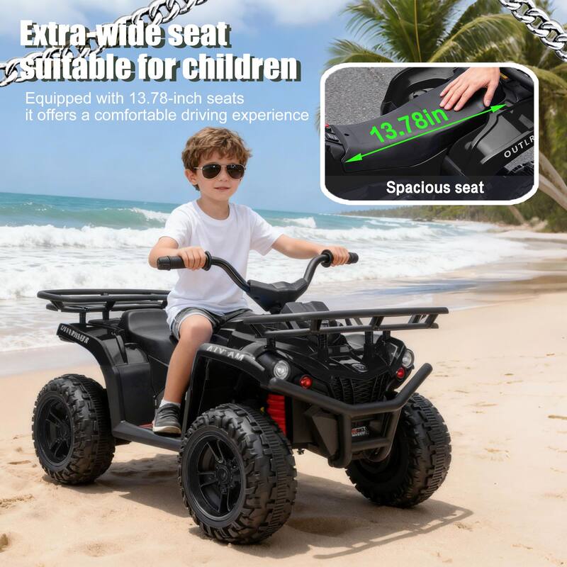Ride-On Car 24V Children's Electric Car with Storage Racks, Toddler Vehicle Engineering Car Off-Road Toy Car