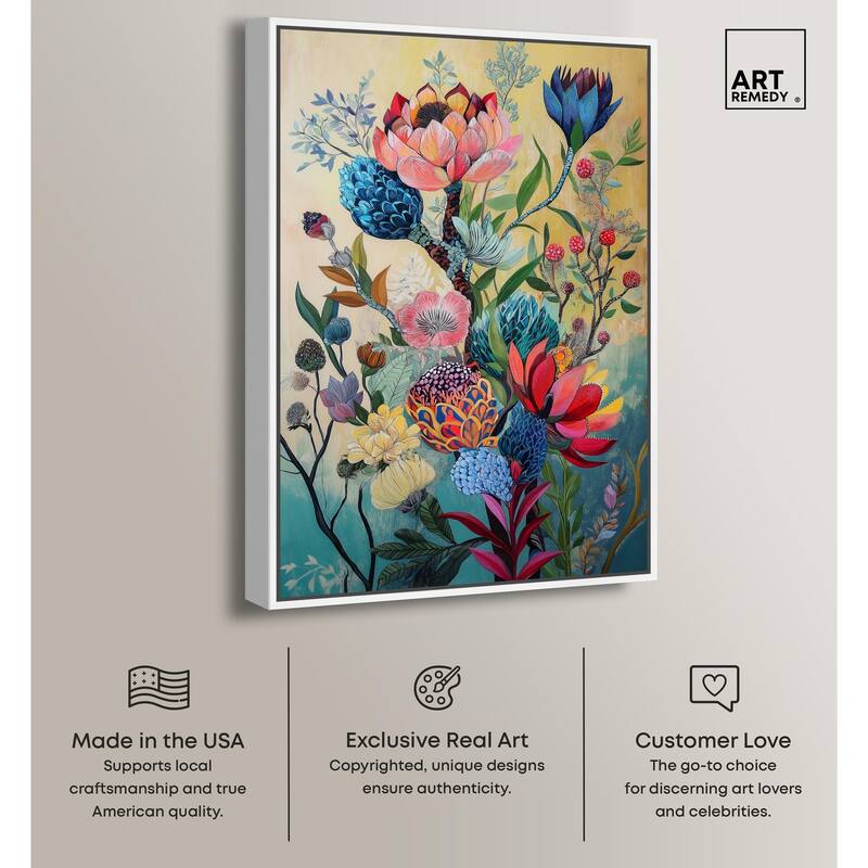 Exotic Bloom Medley I Canvas by Art Remedy