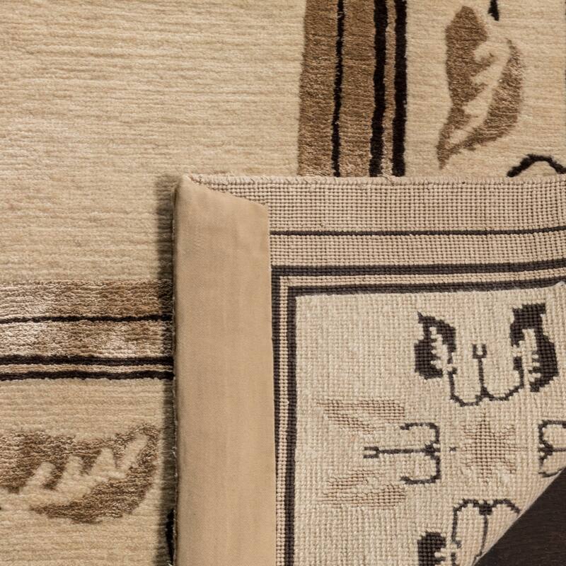 SAFAVIEH Couture Hand-knotted Fjorentina Border Silk/ Wool Rug