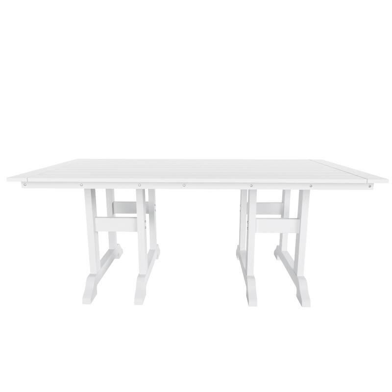 Laguna Hdpe All Weather Outdoor Patio Dining Set with Rectangle Table, Arm Chairs, and Bench (6-Piece Set)