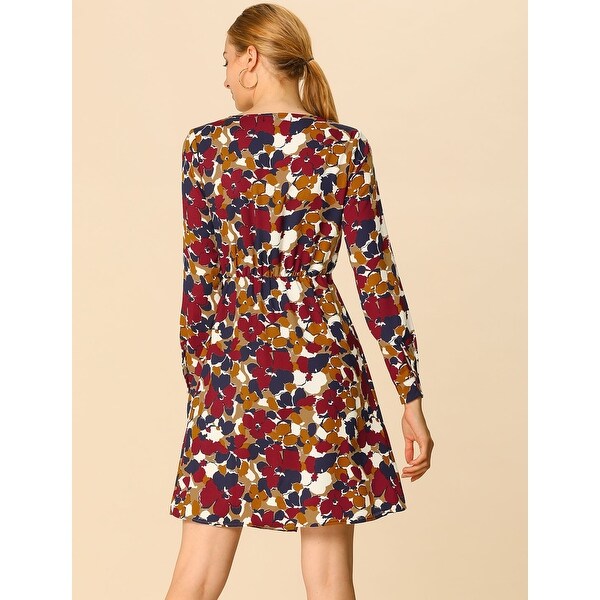 women's long sleeve floral dress