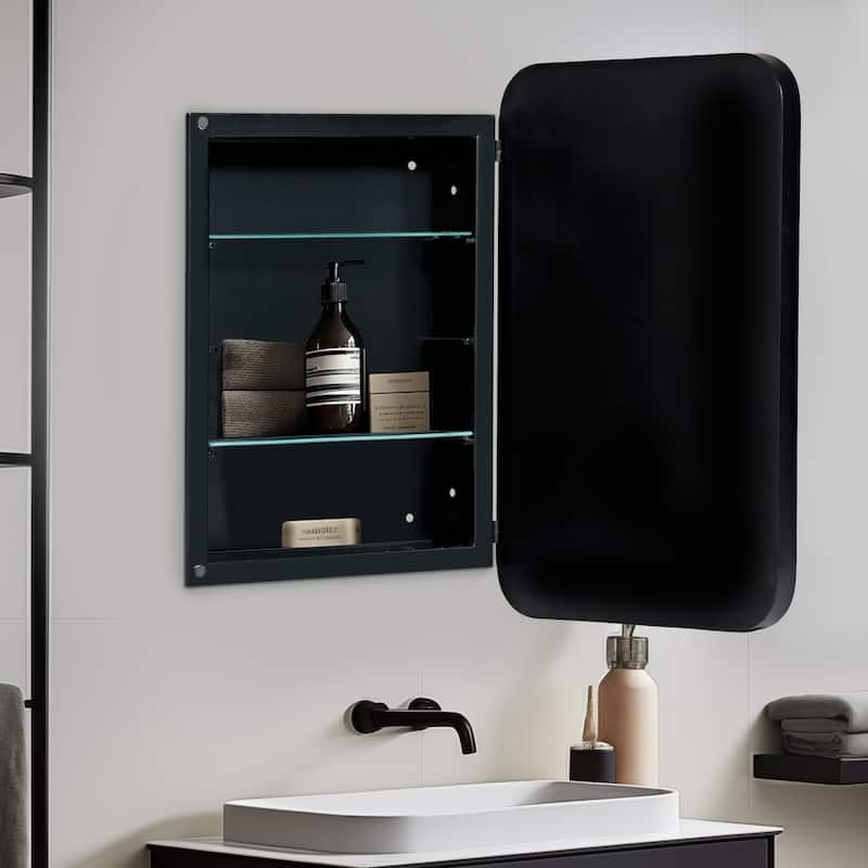 24"H x 16"W Recessed or Surface Mount Framed Medicine Cabinet