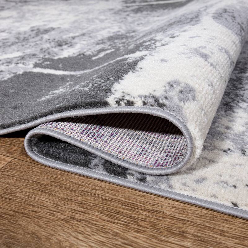 World Rug Gallery Distressed Modern Abstract Area Rug