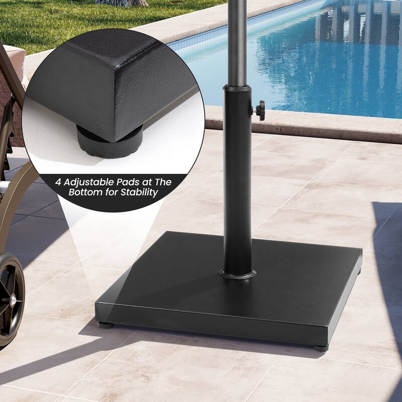 42lbs Outdoor Square Concrete Free Standing Patio Market Umbrella Base